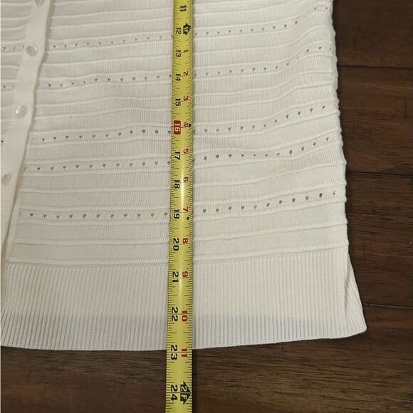 Spense Ivory White Rayon Blend Cardigan Sweater Size XXL NEW - Picture 3 of 12